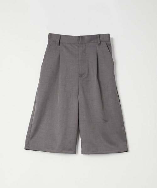 Muscat ハーフパンツ パンツ 短パン ツイル タックハーフパンツ