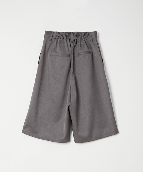 Muscat ハーフパンツ パンツ 短パン ツイル タックハーフパンツ