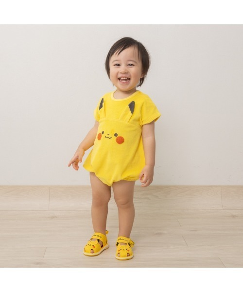 ベビー服 ロンパース 半袖ボディスーツ ピカチュウパイル monpoke