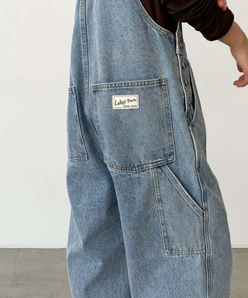 「CANAL JEAN」 オーバーオール ONE SIZE ライトインディゴブルー レディースの画像