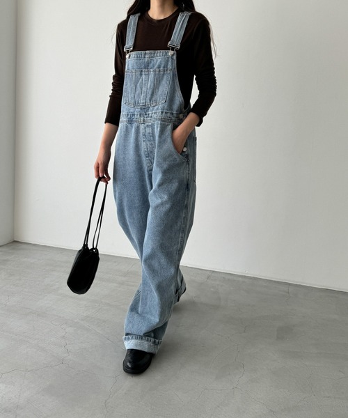 「CANAL JEAN」 オーバーオール ONE SIZE ライトインディゴブルー レディースの画像