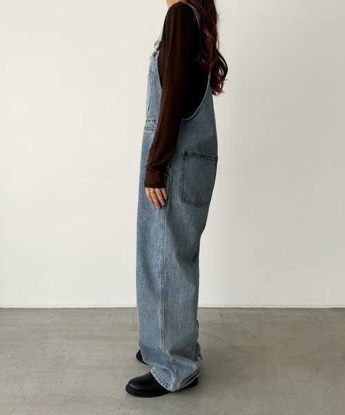 「CANAL JEAN」 オーバーオール ONE SIZE ライトインディゴブルー レディースの画像