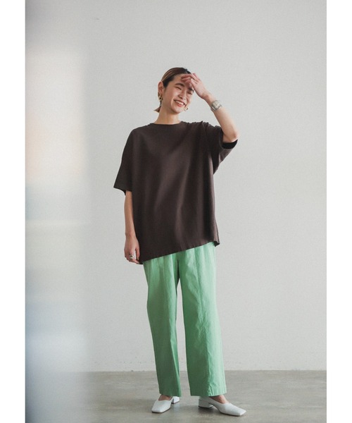 「FIL DE FER」 半袖Tシャツ FREE サックスブルー レディース_画像6
