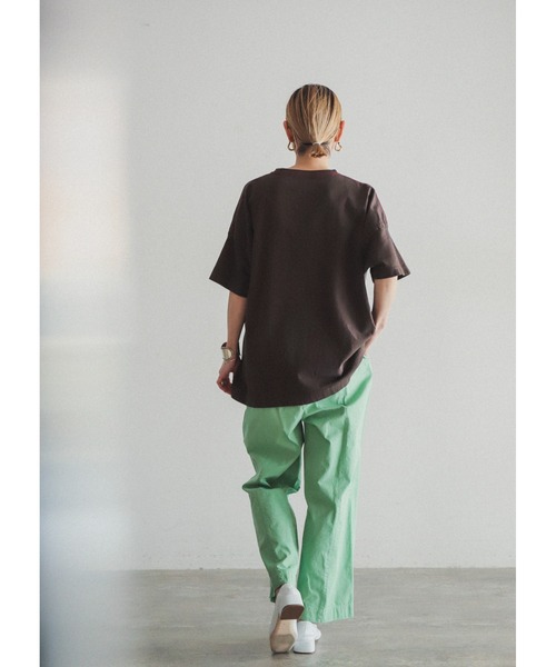 「FIL DE FER」 半袖Tシャツ FREE サックスブルー レディース_画像7