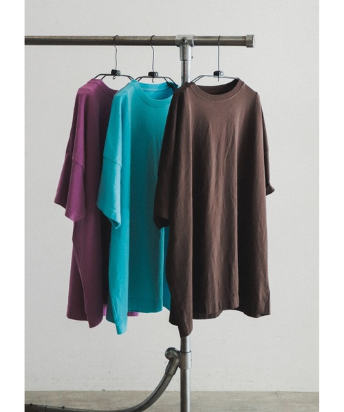 「FIL DE FER」 半袖Tシャツ FREE サックスブルー レディース_画像9