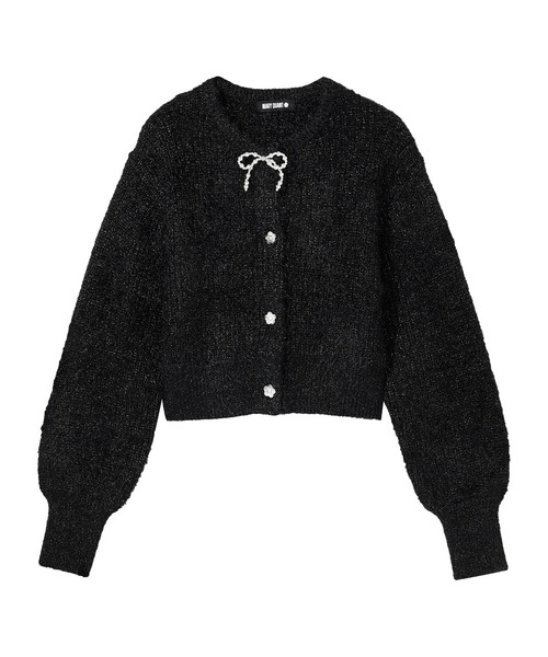 「MARY QUANT」 ニットカーディガン M ブラック レディースの画像