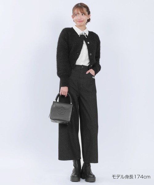 「MARY QUANT」 ニットカーディガン M ブラック レディースの画像