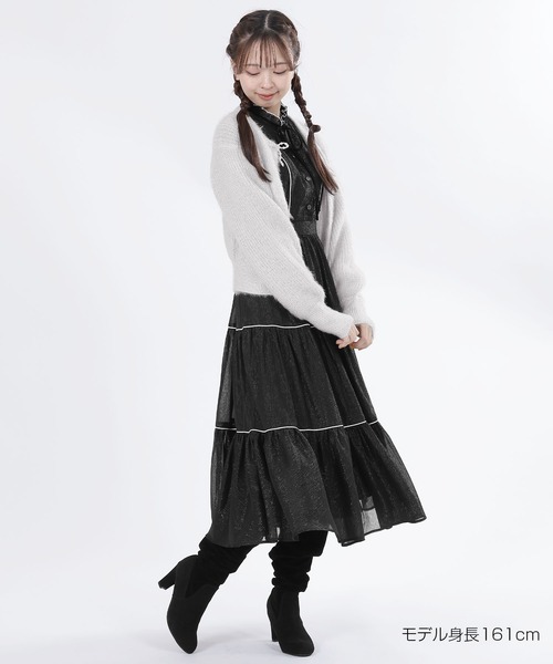 「MARY QUANT」 ニットカーディガン M ブラック レディースの画像