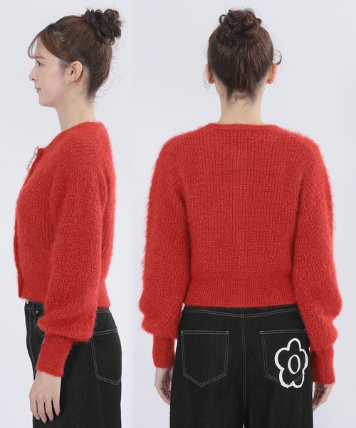 「MARY QUANT」 ニットカーディガン M ブラック レディースの画像