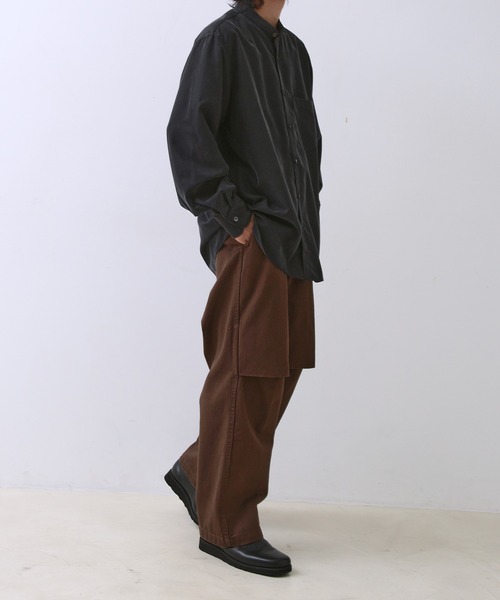 「ADAM ET ROPE'」 長袖シャツ L ブラック メンズの画像