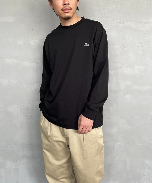 「LACOSTE」 長袖カットソー 2 グレイッシュベージュ レディース_画像8