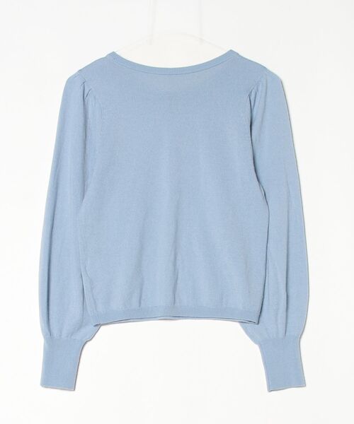 「BLUE LABEL CRESTBRIDGE」 リボン長袖ニット 38 ブルー レディース_画像2