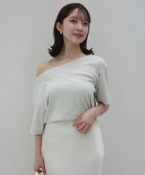 anuans（アニュアンス） tシャツ オフショルダーTシャツ レディース