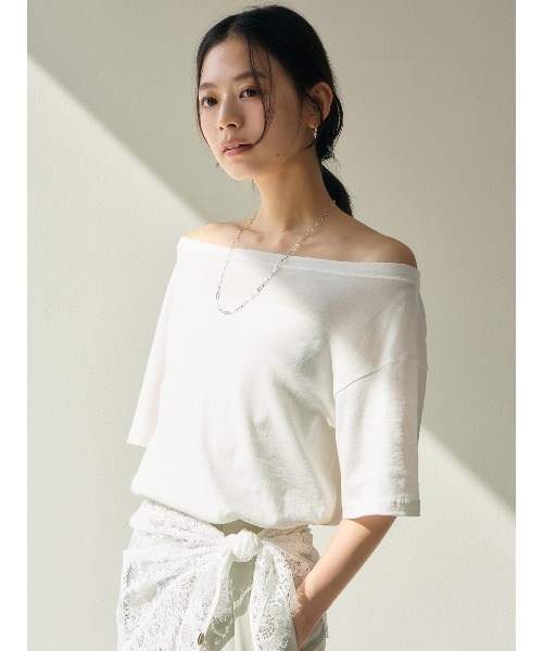 anuans（アニュアンス） tシャツ オフショルダーTシャツ レディース