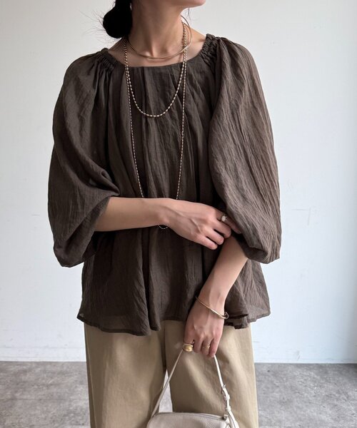 DouDou（ドゥドゥ） ブラウス シャツ フラッフィーオフショルブラウス 