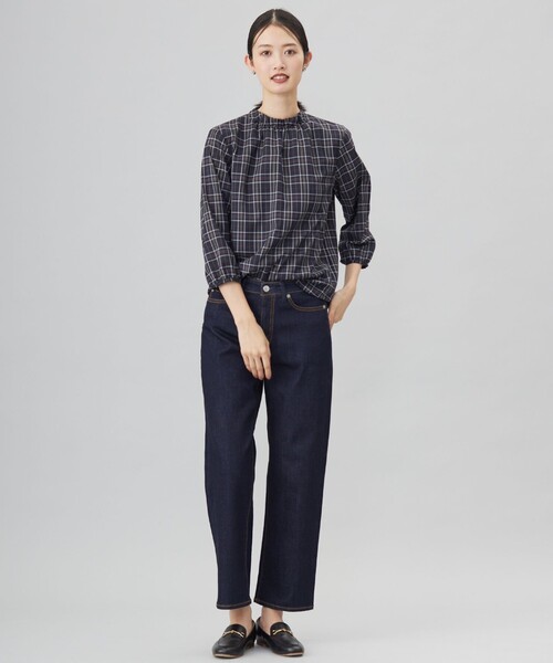 「J.PRESS」 7分袖ブラウス LARGE グレー レディース_画像8