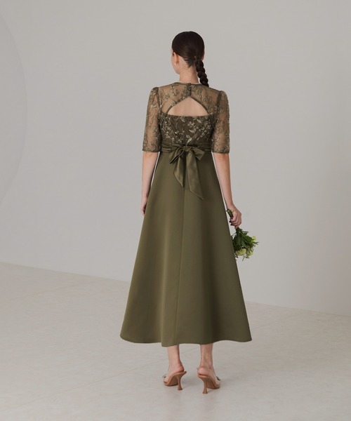 「Leja」 半袖ワンピース MEDIUM グリーン レディース_画像4