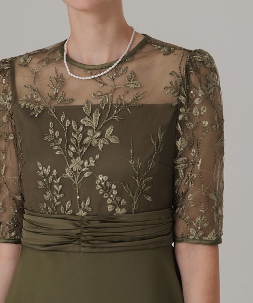 「Leja」 半袖ワンピース MEDIUM グリーン レディース_画像6