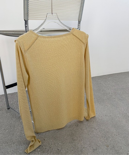 「feepur」 長袖カットソー MEDIUM アイボリー レディース_画像4