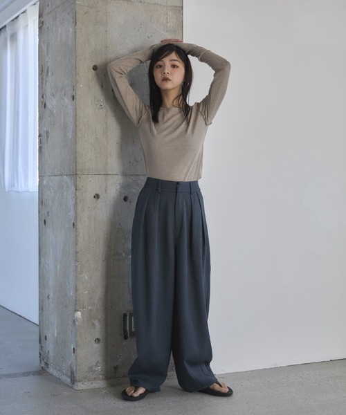 「feepur」 長袖カットソー MEDIUM アイボリー レディース_画像6