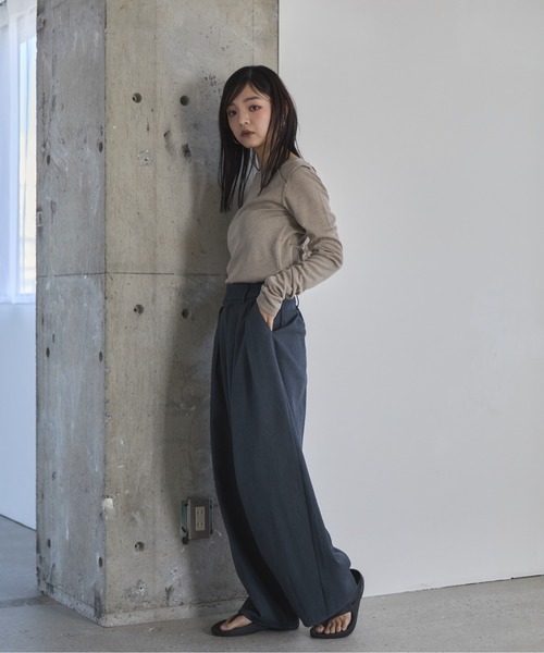 「feepur」 長袖カットソー MEDIUM アイボリー レディース_画像7