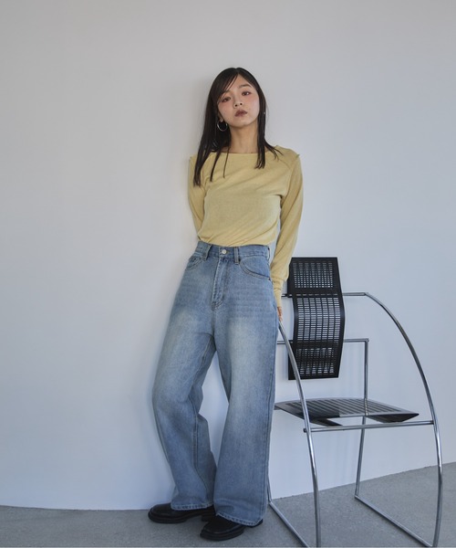「feepur」 長袖カットソー MEDIUM アイボリー レディース_画像8