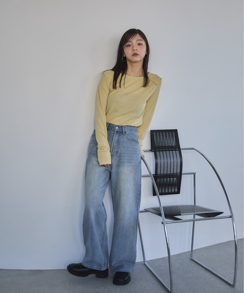 「feepur」 長袖カットソー MEDIUM アイボリー レディース_画像9