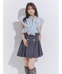 ブラウス シャツ オーガンジーラッフルボウタイ...の詳細画像5