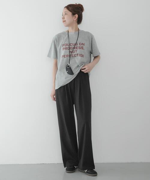 uvカット パンツ 「WEB限定」「UR TECH ひやサラクール」イージーワンタックパンツ レディースの画像