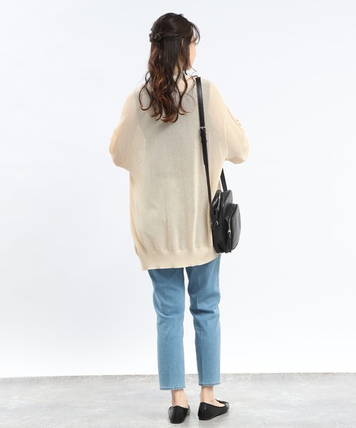 「GLOBAL WORK Smile Seed Store」 ニットカーディガン LARGE グレー系その他2 レディース_画像4