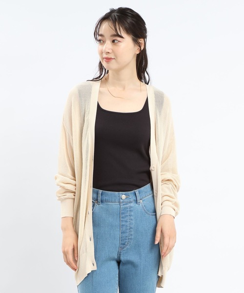 「GLOBAL WORK Smile Seed Store」 ニットカーディガン LARGE グレー系その他2 レディース_画像5