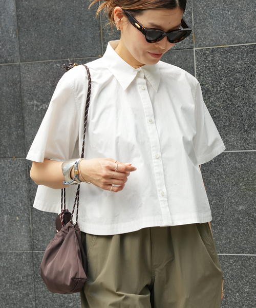 CELERI ブラウス シャツ 半袖 CELERI Aライン シャツ レディース