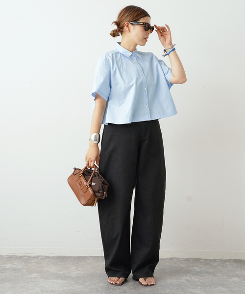 CELERI ブラウス シャツ 半袖 CELERI Aライン シャツ レディース