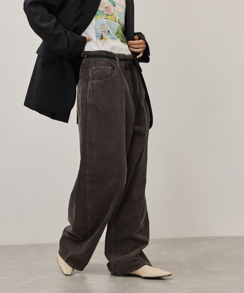 ADAM ET ROPE'（アダムエロペ） ワイドパンツ パンツ コーデュロイ