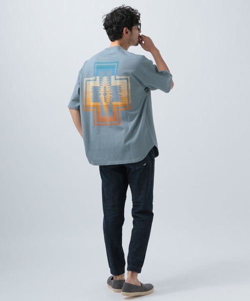 「PENDLETON」 半袖Tシャツ MEDIUM チャコールグレー メンズ_画像7