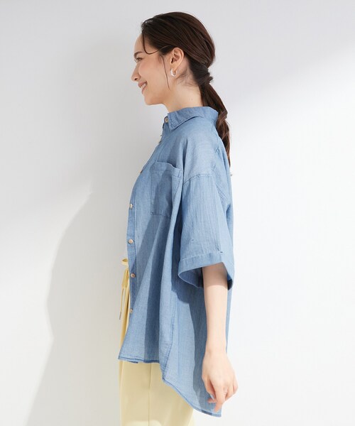 SHOO・LA・RUE（シューラルー） ブラウス シャツ 半袖 「S-LL/洗濯機可