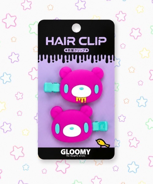 最終値下げ　いたずらぐまのグルーミー　前髪クリップ　ヘアピン　ヘアクリップ nini toys ヘアクリップ 「nini toys」「いたずらぐまのグル〜ミ