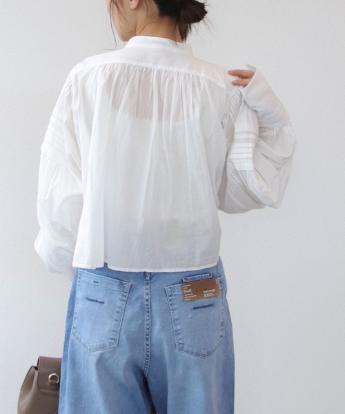 「TITE IN THE STORE」 長袖ブラウス 38 オフホワイト レディース_画像8