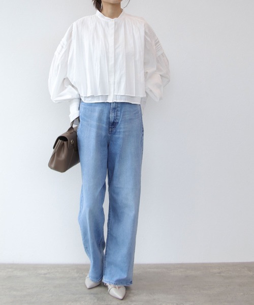 「TITE IN THE STORE」 長袖ブラウス 38 オフホワイト レディース_画像9