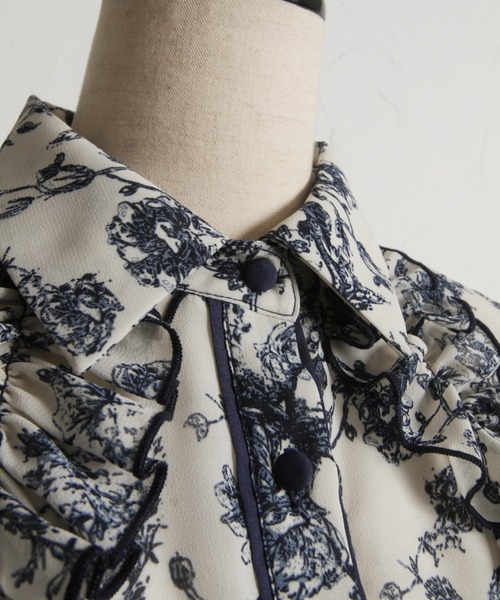 「tocco closet」 シャツワンピース M ネイビー レディース_画像8