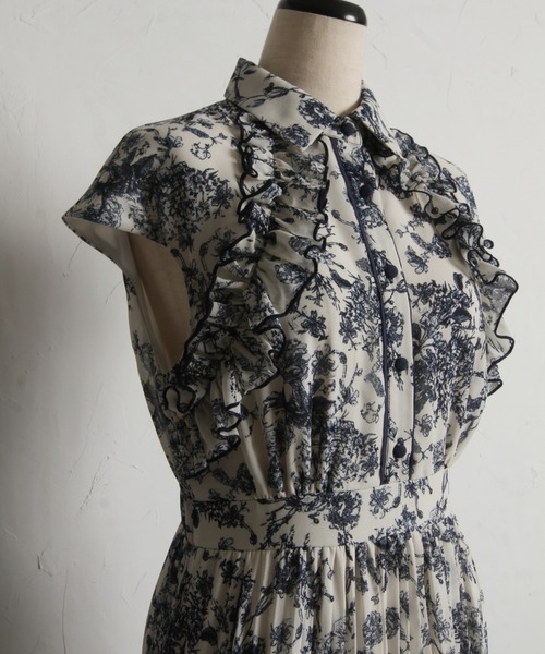 「tocco closet」 シャツワンピース M ネイビー レディース_画像9
