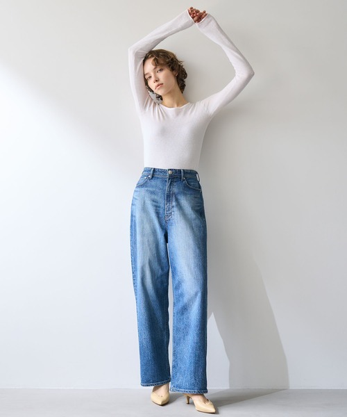 「YANUK」 デニムパンツ 25inch ブルー レディース_画像6