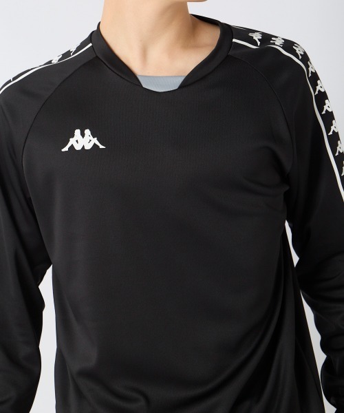 Kappa 長袖シャツ ブラック Kappa（カッパ） tシャツ 長袖プラクティスシャツ (バンダライン