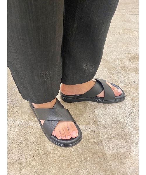 競売 サンダル シューズ アラウンドザシューズ Around The レザークロスサンダルファッション Shoes レザークロスサンダル