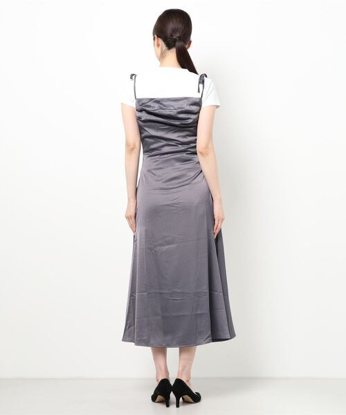 Jasmine Grandiflorum ワンピース ドレープ肩紐キャミワンピース