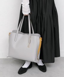 BASE トートバッグ サイドジップ バイカラートートバッグ (L) A4サイズ BASE トートバッグ サイドジップ バイカラートートバッグ (L) A4サイズ