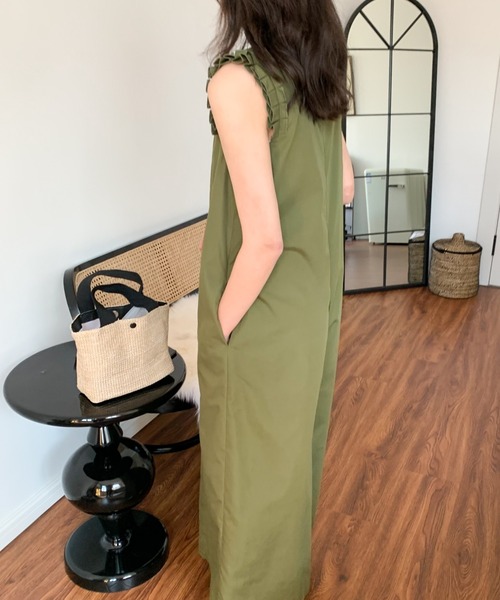 Diosfront オールインワン ショルダーフリルワイドオールインワン 