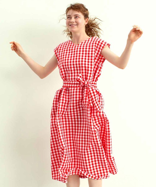 ワンピース くしゅくしゅかわいいギンガムワンピース Zozotown Yahoo 店 通販 Yahoo ショッピング