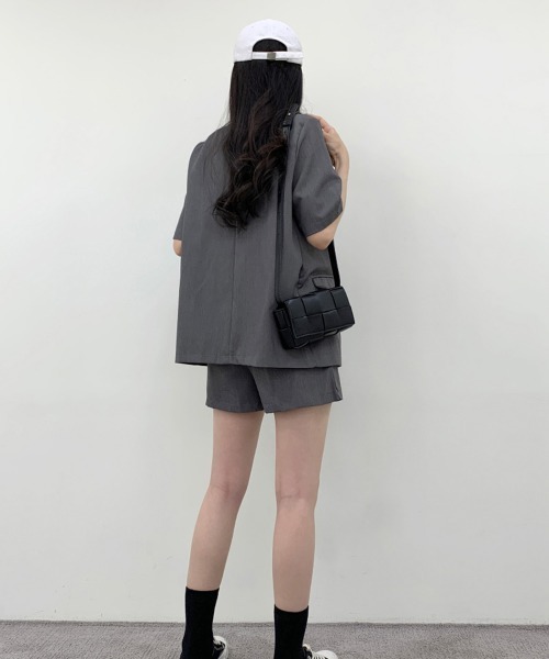 STYLE DELI 半袖ジョーゼットジャケット　新品未使用 JUNOAH｜半袖ショートテーラードジャケット | Rakuten Fashion