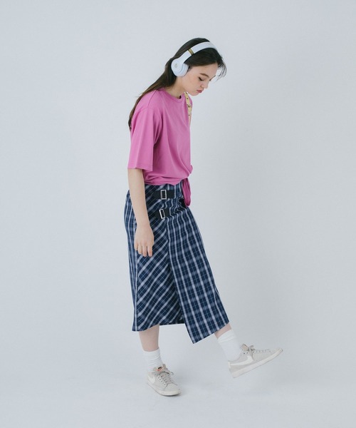 tina jojun ラップ風　チェックスカート TINA：JOJUN（ティーナジョジュン）の「ラップ風 チェック柄